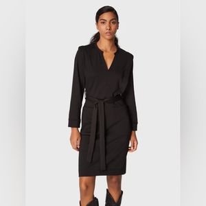 GREEN Ichi Ihsimonse Belted Dress Kombu Green S